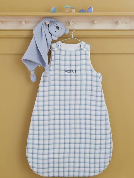 Gigoteuse spécial été en gaze de coton CARREAUX personnalisable Oeko-Tex® bleu+rose 3 - vertbaudet enfant 