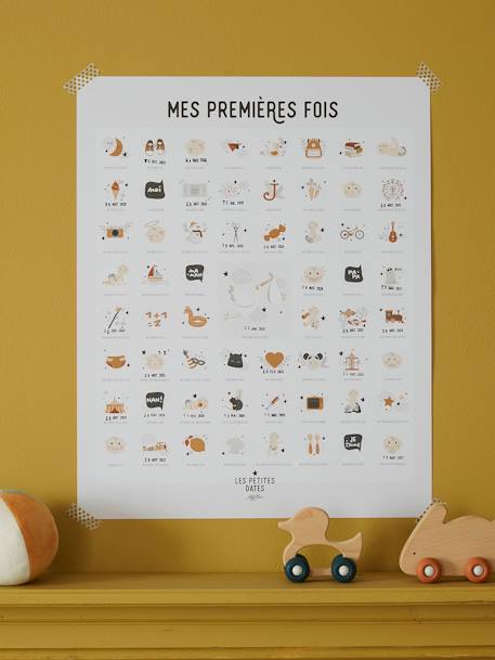 Affiche Mes premières fois - Souris cobalt LES PETITES DATES bleu 4 - vertbaudet enfant 