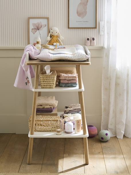 Table à langer LIGNE CONFETTI blanc/bois 5 - vertbaudet enfant 