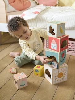 -Tour de cubes avec formes à encastrer en bois FSC®