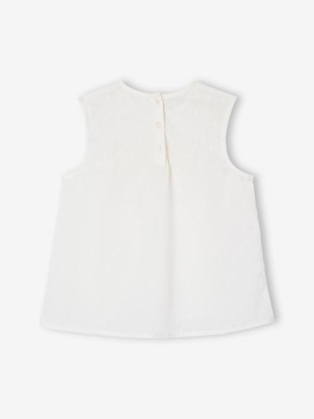 Blouse sans manches détails fantaisie fille écru 4 - vertbaudet enfant 