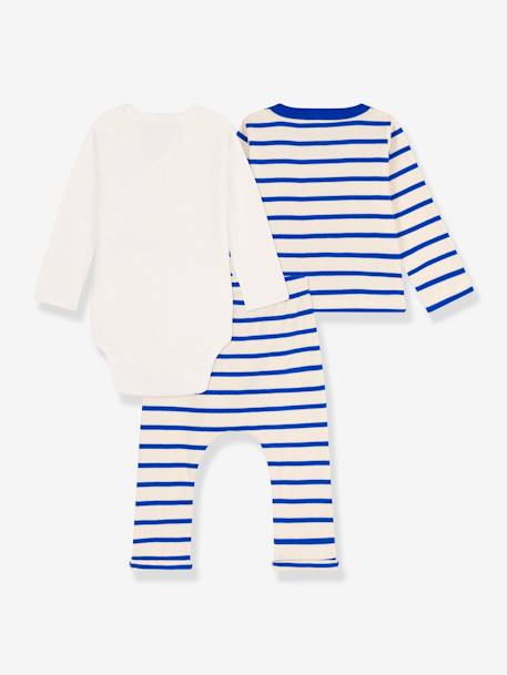 Ensemble naissance 3 pièces en coton bio PETIT BATEAU beige 2 - vertbaudet enfant 