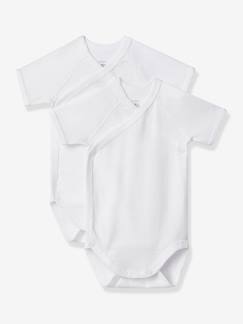 -Lot de 2 bodies naissance manches courtes PETIT BATEAU