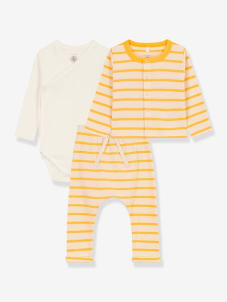 Bébé-Ensemble naissance 3 pièces en coton bio PETIT BATEAU