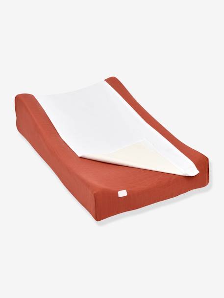 Housse BEABA Sofalange Oeko-Tex® avec serviette amovible Brique+Miel 2 - vertbaudet enfant 