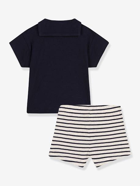 Ensemble naissance 2 pièces PETIT BATEAU bleu 2 - vertbaudet enfant 