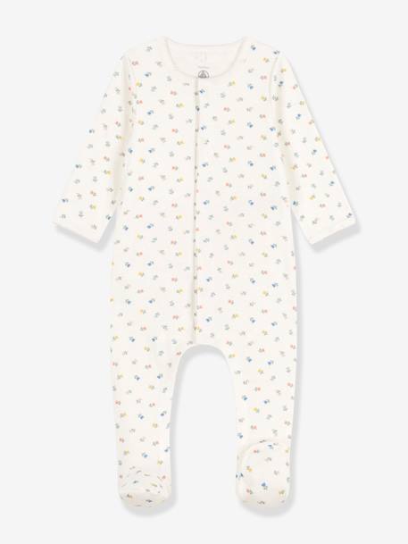 Bodyjama en coton bio PETIT BATEAU blanc 1 - vertbaudet enfant 