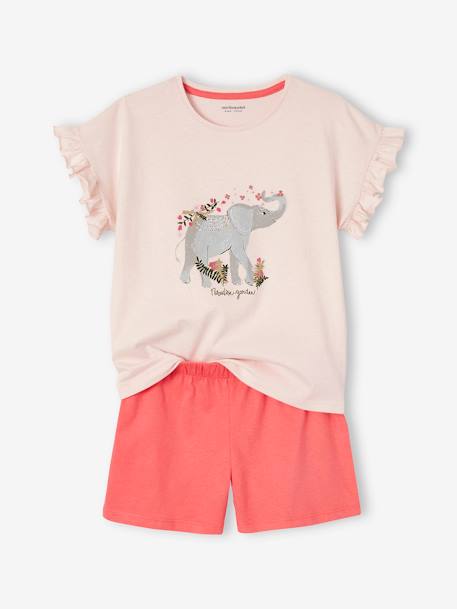 Lot de 2 pyjashorts Basics 'Wild' fille rose 2 - vertbaudet enfant 