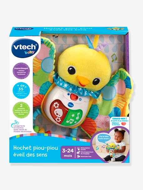 Hochet Piou Piou éveil des sens - VTECH jaune 2 - vertbaudet enfant 