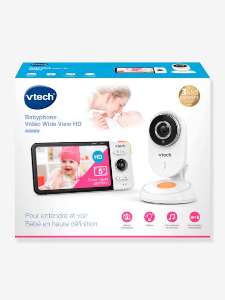 Babyphone vidéo Safe & Sound Wide View HD BM818 VTECH blanc 2 - vertbaudet enfant 