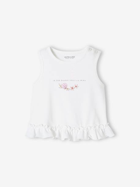 Lot de 2 Tee-shirts bébé à volants bleu ciel 2 - vertbaudet enfant 