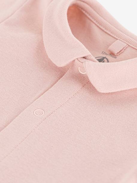 Body manches courtes avec col PETIT BATEAU rose 3 - vertbaudet enfant 