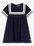 Robe manches courtes en coton bio PETIT BATEAU bleu 1 - vertbaudet enfant 