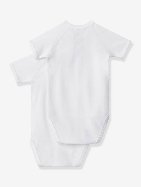 Lot de 2 bodies naissance manches courtes PETIT BATEAU blanc 2 - vertbaudet enfant 