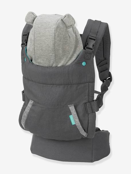 Porte-bébé Cuddle up INFANTINO gris+Gris/capuche renard 1 - vertbaudet enfant 