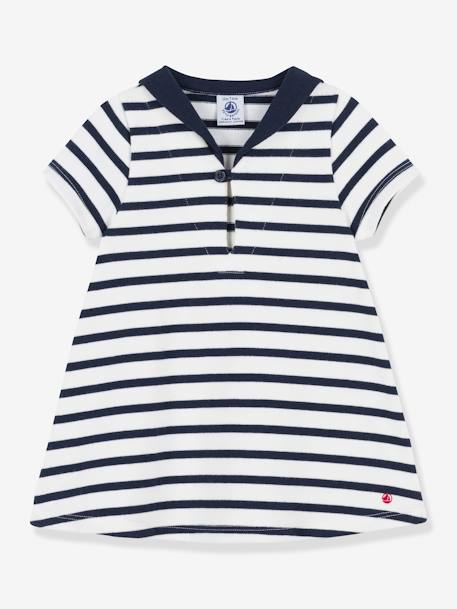 Robe manches courtes PETIT BATEAU blanc 1 - vertbaudet enfant 