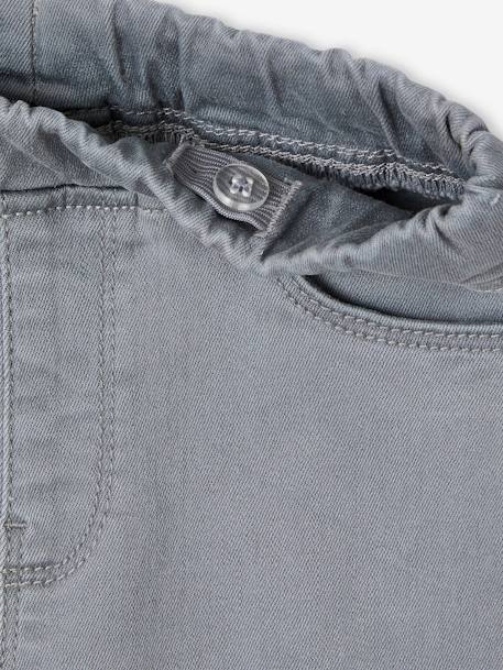 Jean tregging Basics fille bleu jean+denim gris+double stone+stone 7 - vertbaudet enfant 