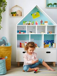 Chambre et rangement-Bibliothèque maison Kabane