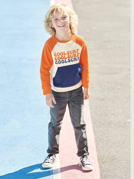 Sweat 'cool surf' garçon effet colorblock multicolore 7 - vertbaudet enfant 