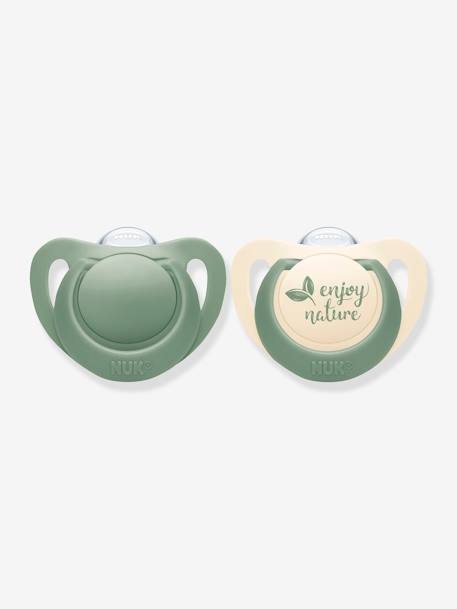 Lot de 2 sucettes physiologiques NUK for Nature en silicone Eucalyptus 1 - vertbaudet enfant 