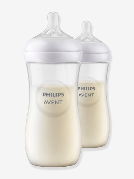 Lot de 2 biberons 330 ml Philips AVENT Natural Response transparent 1 - vertbaudet enfant 