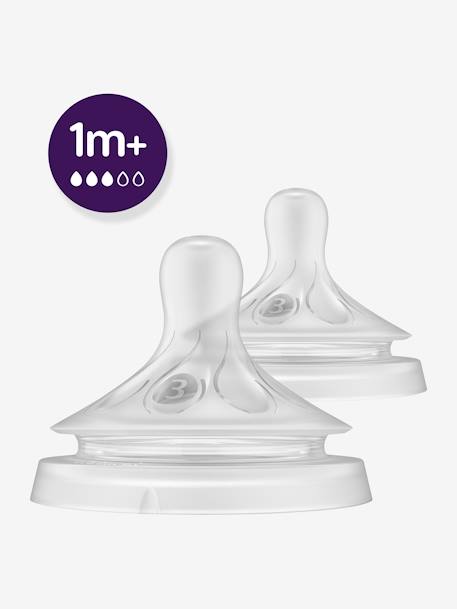 Lot de 2 tétines Philips AVENT Natural Response, 5 débits au choix transparent 3 - vertbaudet enfant 