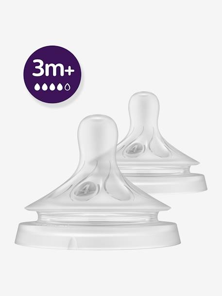 Lot de 2 tétines Philips AVENT Natural Response, 5 débits au choix transparent 4 - vertbaudet enfant 