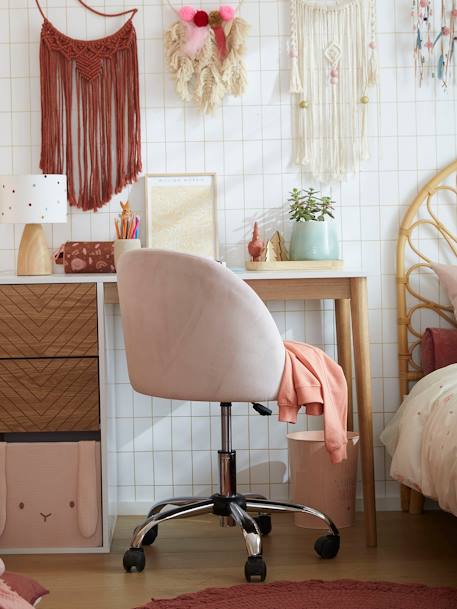 Chaise de bureau à roulettes enfant en velours Bleu/vert+rose poudré+vert d'eau 8 - vertbaudet enfant 