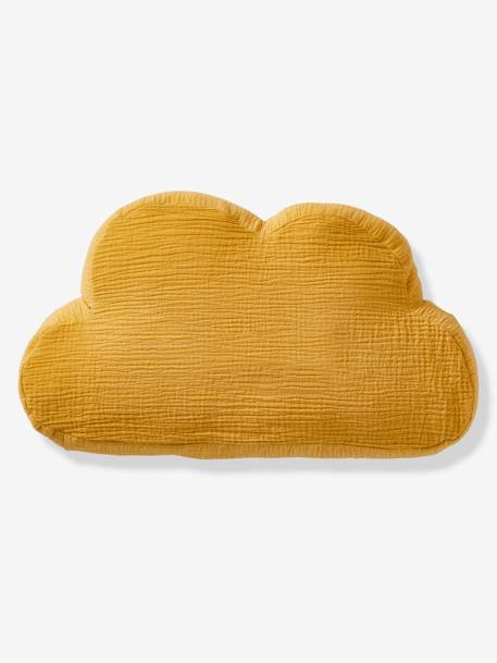 Coussin nuage en gaze de coton personnalisable moutarde 2 - vertbaudet enfant 