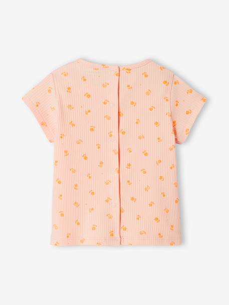 Tee-shirt à côtes bébé rose pâle 4 - vertbaudet enfant 