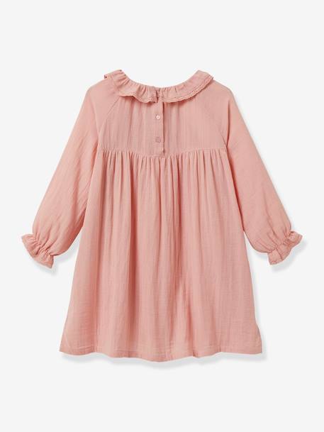 Chemise de nuit fille en gaze de coton CYRILLUS rose 2 - vertbaudet enfant 