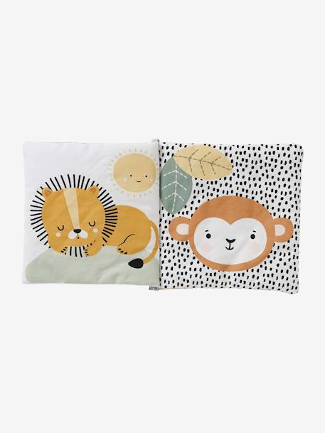 Coffret cadeau 3 pièces : doudou lange personnalisable + hochet + livre imagier GIVERNY+TANZANIE 14 - vertbaudet enfant 