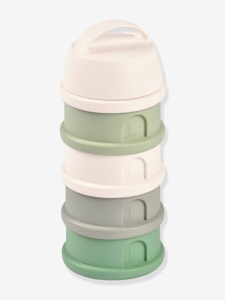 Boîte doseuse de lait 4 compartiments BEABA gris+Mineral grey/pink+vert 10 - vertbaudet enfant 