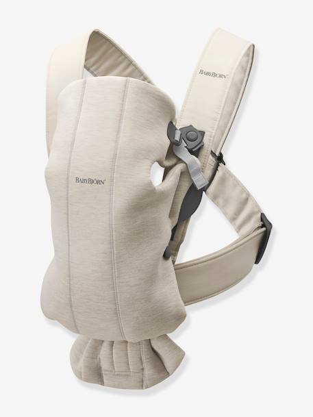 Porte-bébé Mini Jersey 3D BabyBjörn beige+GRIS CHARBON+Gris clair 2 - vertbaudet enfant 