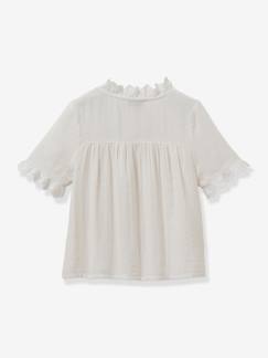 -Chemise fille avec broderie anglaise CYRILLUS