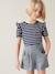 Short rayé CYRILLUS collection Hickory stripes rayé blanc 2 - vertbaudet enfant 