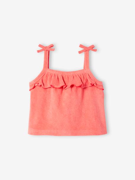 Ensemble en éponge bébé top à bretelles et short corail 2 - vertbaudet enfant 