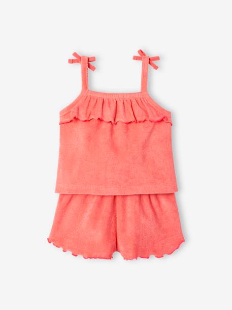 Ensemble en éponge bébé top à bretelles et short corail 4 - vertbaudet enfant 