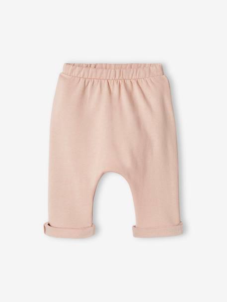 Ensemble bébé 3 pièces en molleton naissance beige chiné+rose poudré 11 - vertbaudet enfant 