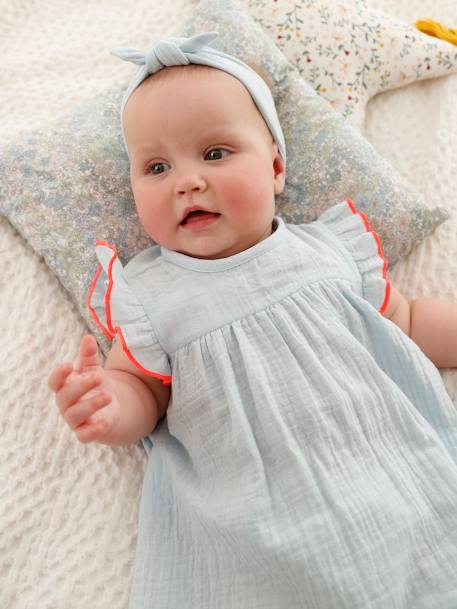 Robe bébé et son bandeau noeud  - vertbaudet enfant