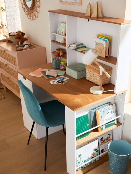 Bureau enfant avec rangements LIGNE PIROUETTE BLANC 5 - vertbaudet enfant 