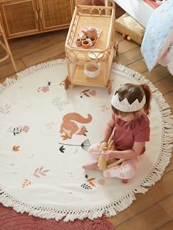 Tapis rond écureuil à pompons Princesse Nature  - vertbaudet enfant