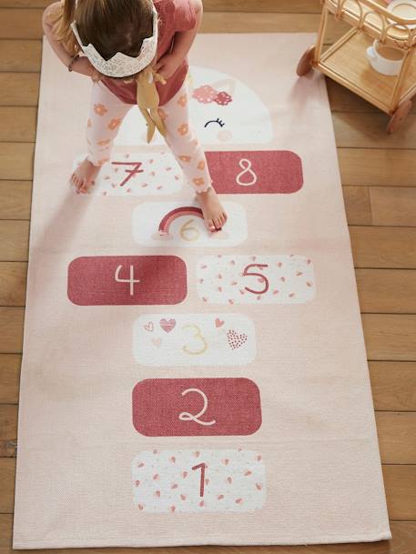 Tapis rectangle marelle Licorne rose 5 - vertbaudet enfant 