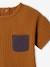 T-shirt bébé bi-matière caramel 3 - vertbaudet enfant 