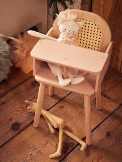 Idées cadeaux bébés et enfants-Chaise haute en cannage et bois FSC® POÉSIE