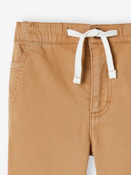 Pantalon esprit chino facile à enfiler garçon beige+encre+VERT 4 - vertbaudet enfant 