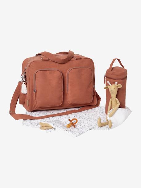 Sac à langer multipoches en gaze de coton Family Terracota 1 - vertbaudet enfant 