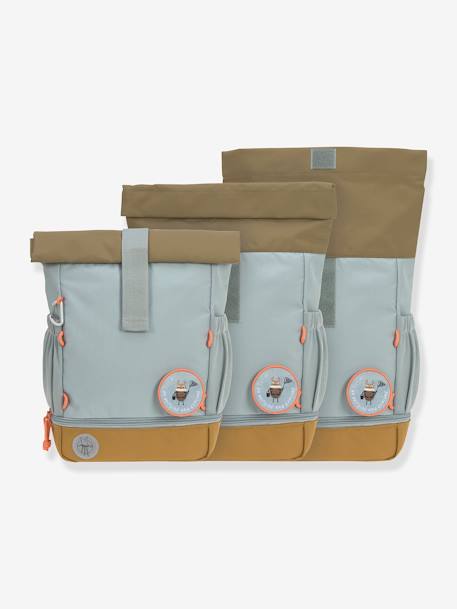 Mini sac à dos LÄSSIG Rolltop Nature Bleu clair+Noisette+Olive clair 2 - vertbaudet enfant 