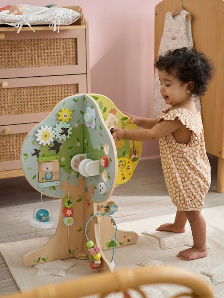 Arbre d'activités en bois FSC® multicolore+vert 2 - vertbaudet enfant 