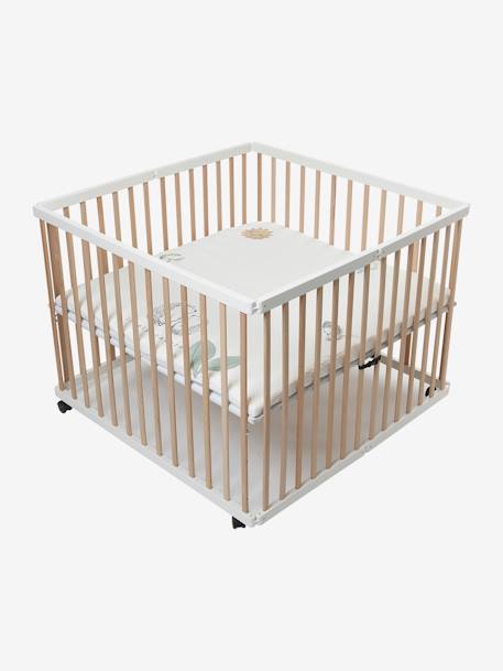 Lot de 2 housses pour fond de parc Hérissons+vert + blanc 2 - vertbaudet enfant 